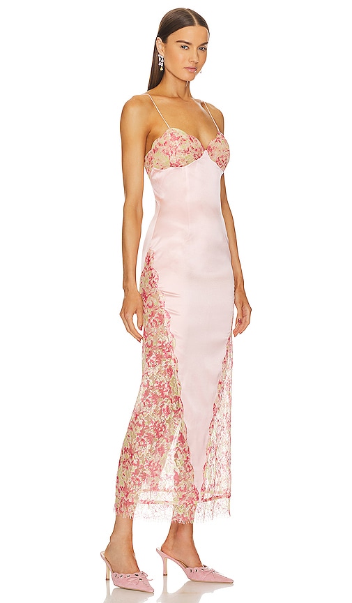 Shop Nana Jacqueline Eva Silk Dress In Pink