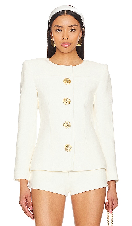 Shop Nana Jacqueline Lisette Blazer In Ivory