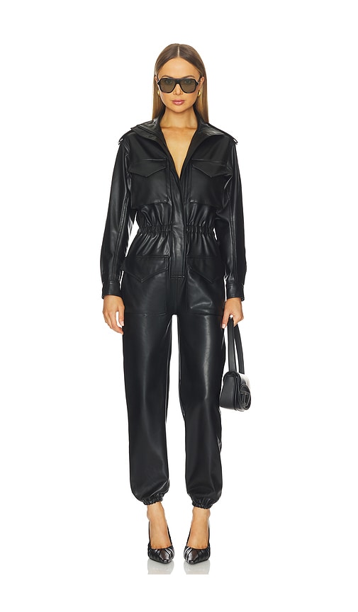 Norma Kamali Turtleneck Cargo Jumpsuit In Black