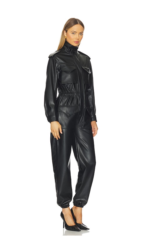 Norma Kamali Turtleneck Cargo Jumpsuit In Black