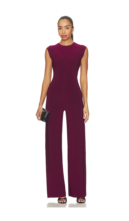 Sleeveless Jumpsuit by Norma Kamali in Plum