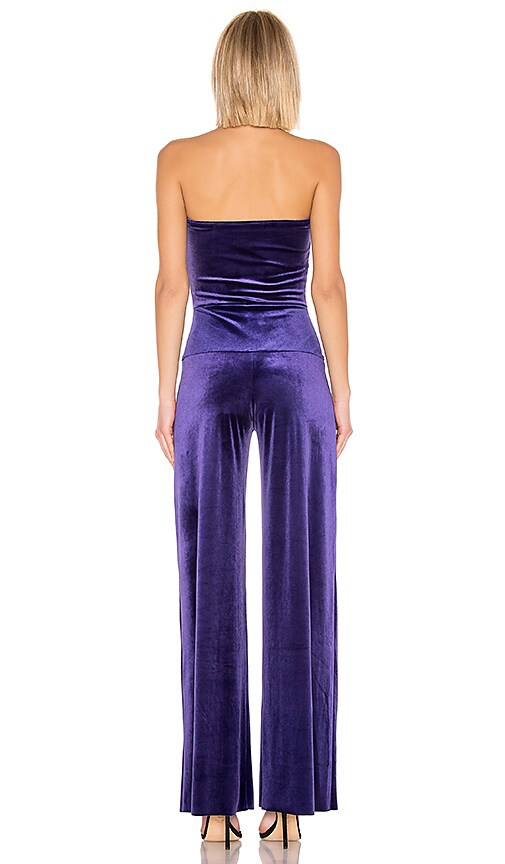 revolve velvet jumpsuit