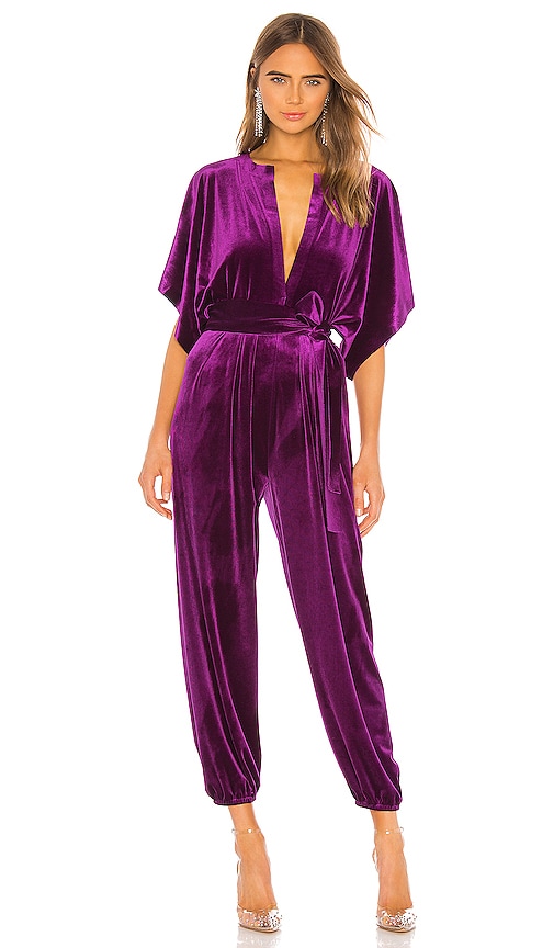 norma kamali velvet jumpsuit