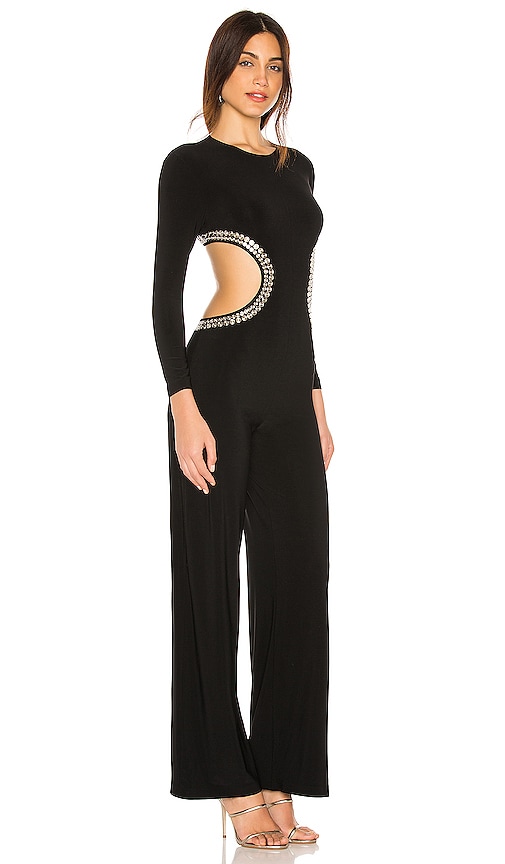 long sleeve cut out jumpsuit