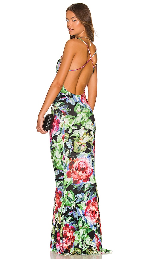 NORMA KAMALI LOW BACK MERMAID FISHTAIL GOWN
