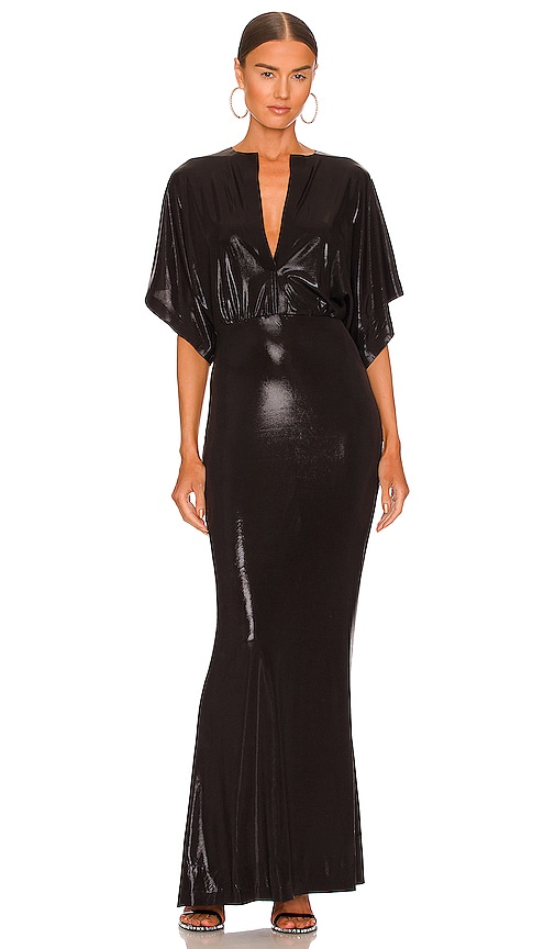 Norma Kamali Obie Gown in Black | REVOLVE