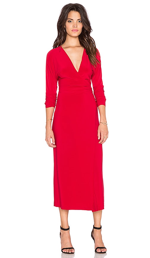 norma kamali wrap dress