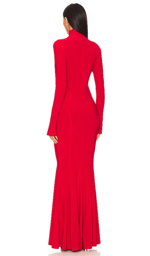  Norma Kamali Meerjungfrauen-kleid Mit Rollkragen In Red. Größe Xxs. Also In Xs, S, M, L. 