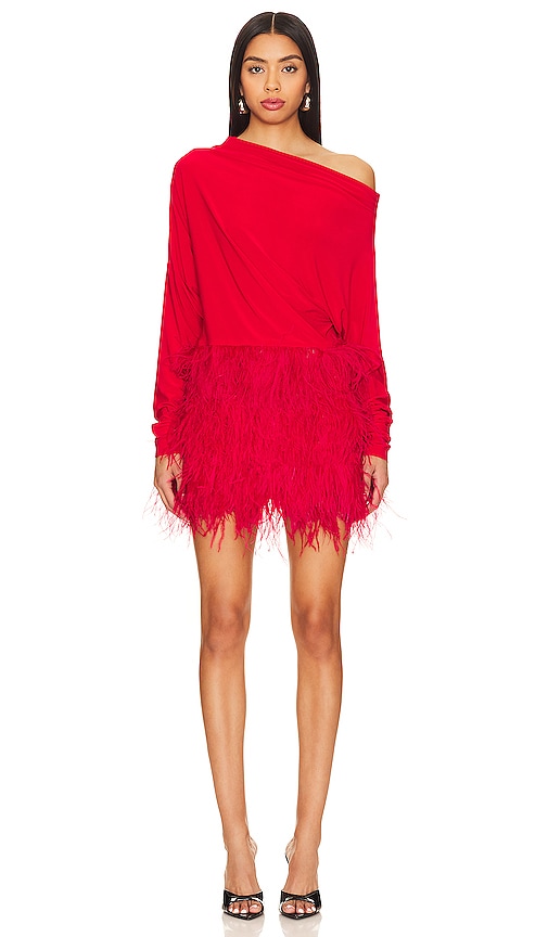Norma Kamali Feather All In Red
