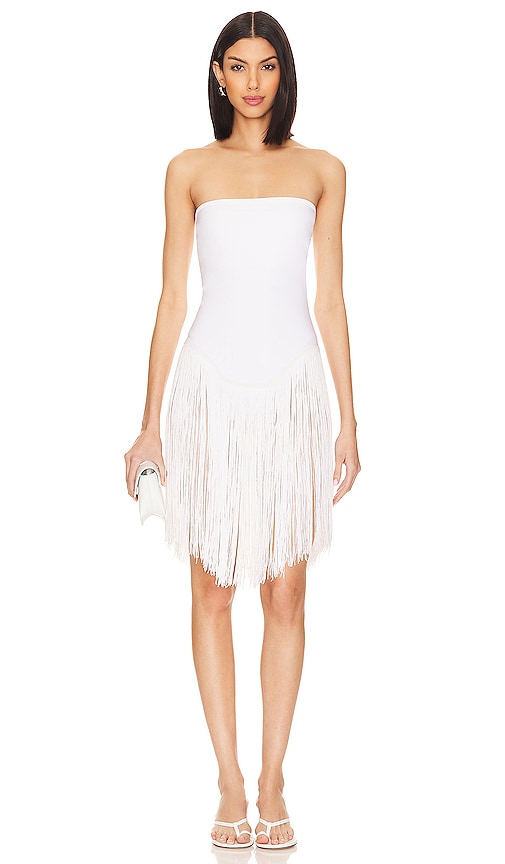 Norma kamali fringe dress hotsell