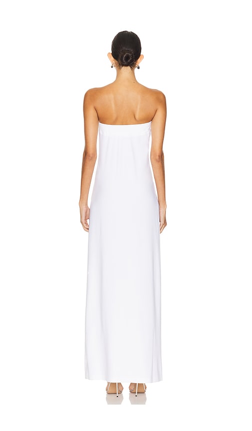  Norma Kamali Abendkleid Strapless Tailored Side Slit In White. Größe S. Also In L. 