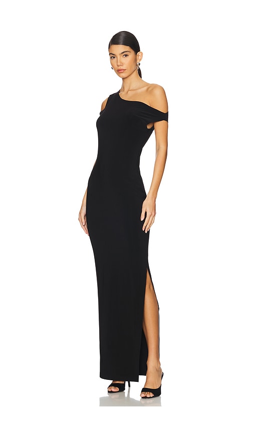  Norma Kamali Figurbetontes Schulterfreies Abendkleid In Black. Größe S. Also In Xxs, M, L. 