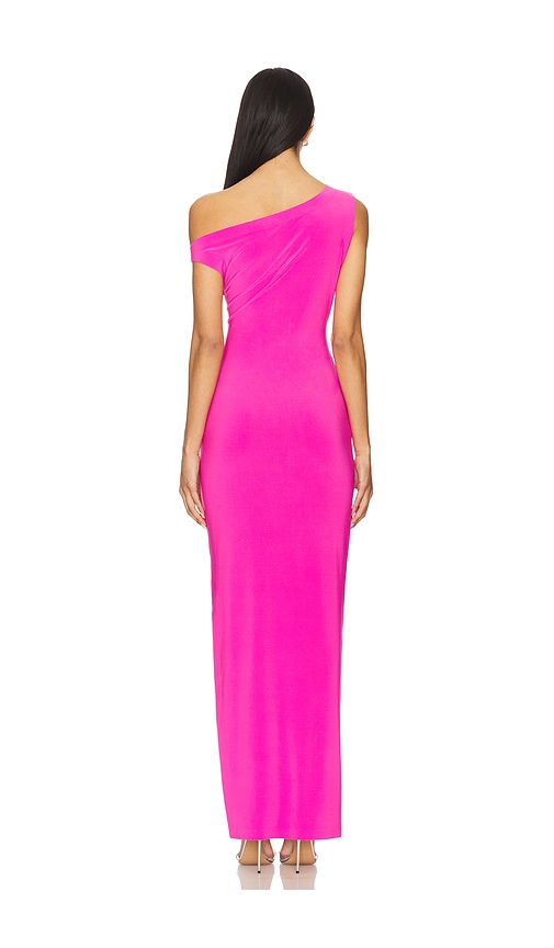  Norma Kamali Figurbetontes Schulterfreies Abendkleid In Pink. Größe S. Also In M. 