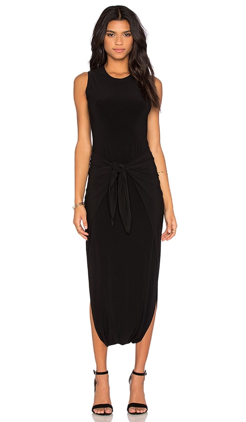 Norma Kamali KAMALIKULTURE Diaper Dress in Black