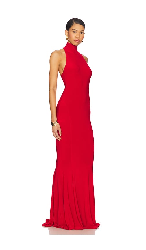 Norma Kamali X Revolve Halter Turtle Fishtail Gown