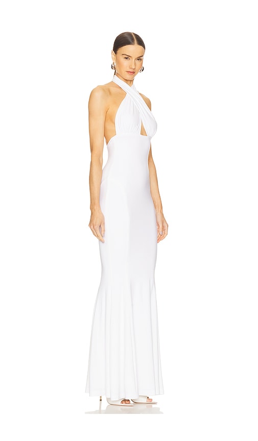 Norma Kamali Halter Fishtail Gown