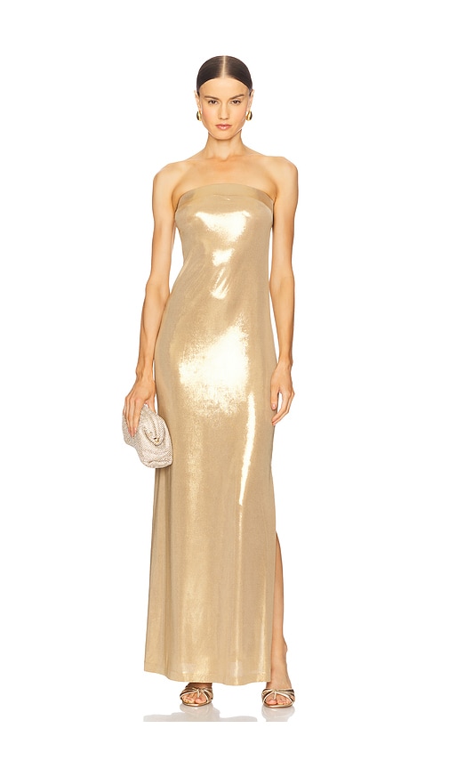 ワンピース Norma Kamali STRAPLESS TAILORED SIDE SLIT GOWN Norma Kamali Strapless Tailored Side-Slit Gown | Anthropologie