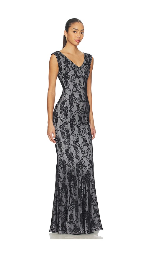 Norma Kamali Grace Fishtail Gown In Gray