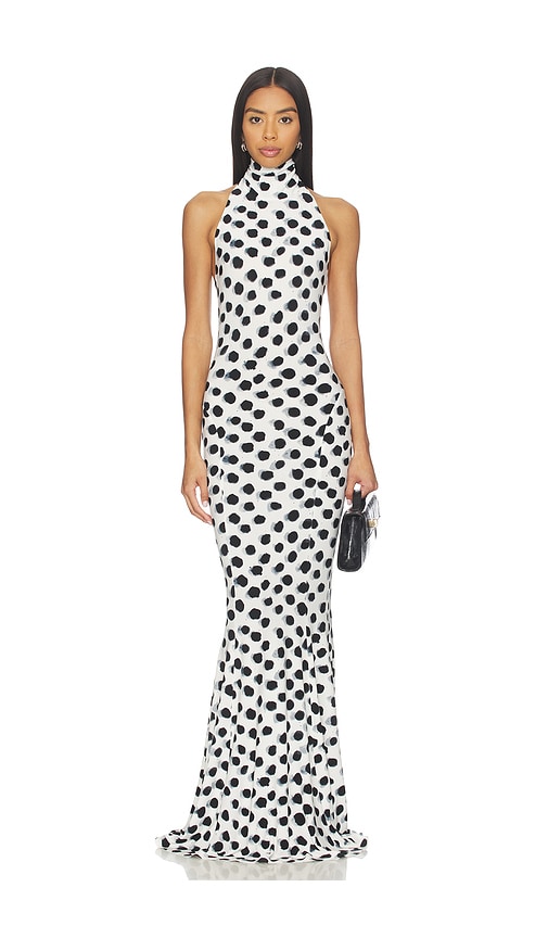 Norma Kamali Halter Fishtail Gown