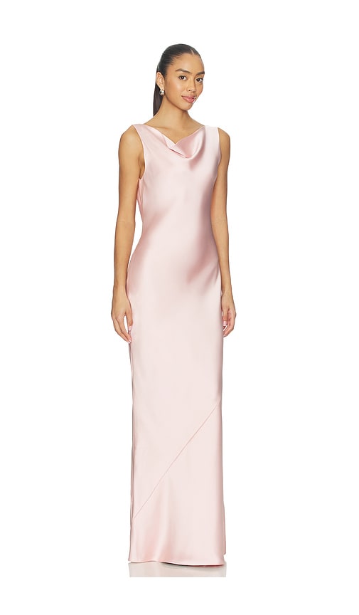  Norma Kamali Vestido Largo Sleeveless Low Back Drape En Color Rosado Talla L  (también En M, S, Xl, Xs). 
