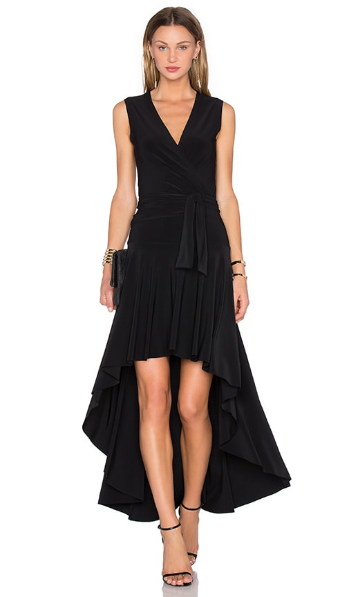 black wrap dress sleeveless