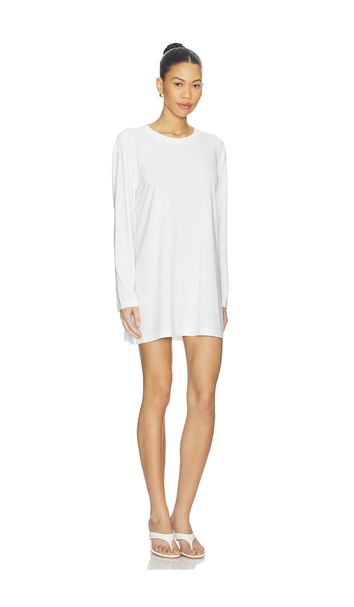  Norma Kamali Vestido Oversized Long Sleeve Mini En Color Blanco Talla L  (también En M, S, Xs, Xxs). 