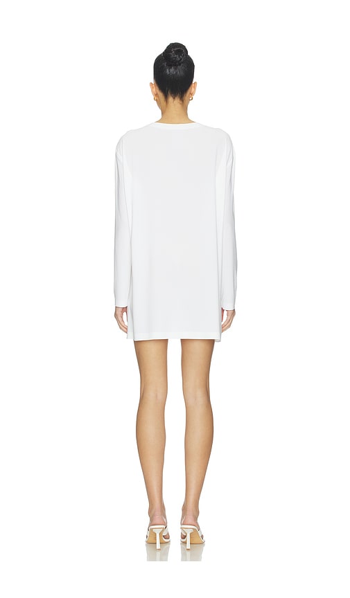  Norma Kamali Vestido Oversized Long Sleeve Mini En Color Blanco Talla L  (también En M, S, Xs, Xxs). 