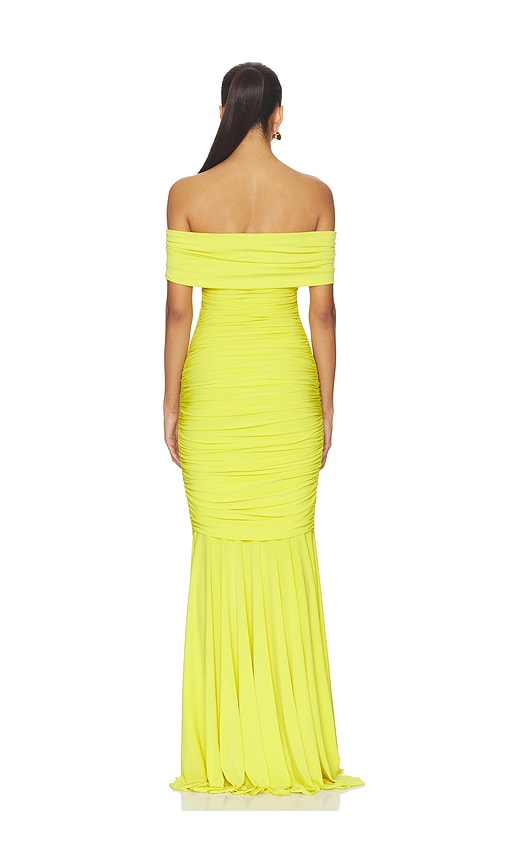  Norma Kamali Sleeveless Cowl Neck Side Shirred Fishtail Gown In Yellow. Größe Xs. Also In Xxs, S, M, L, Xl. 