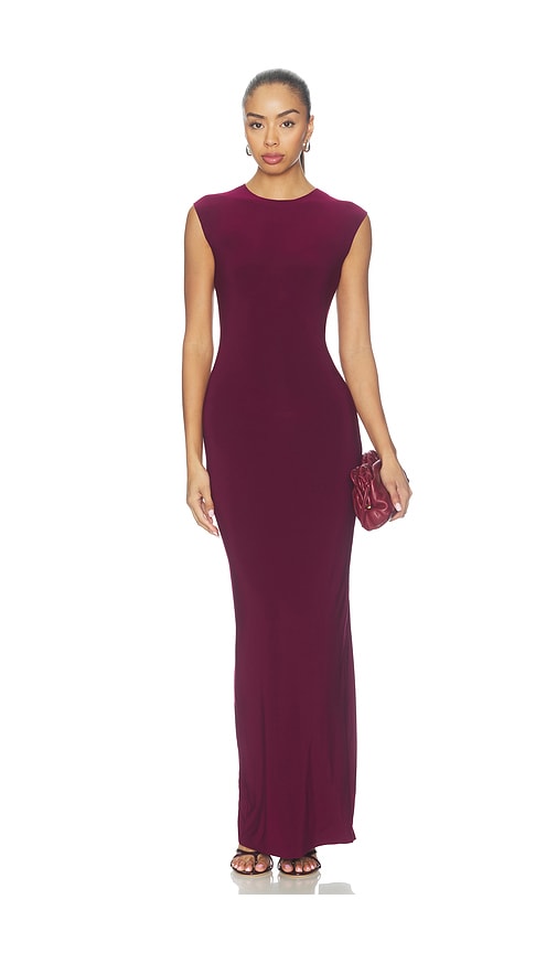 Sleeveless Long Dress by Norma Kamali in Plum