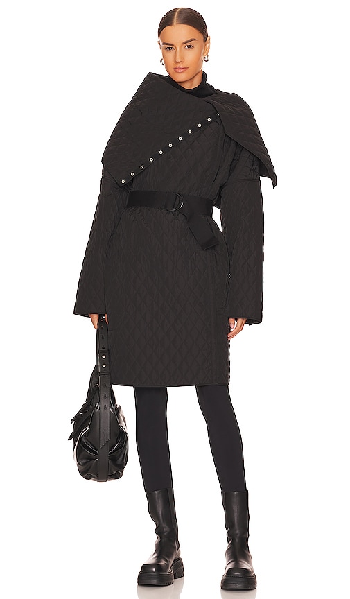 Norma Kamali Oversized Side Snap Jacket in Black | REVOLVE