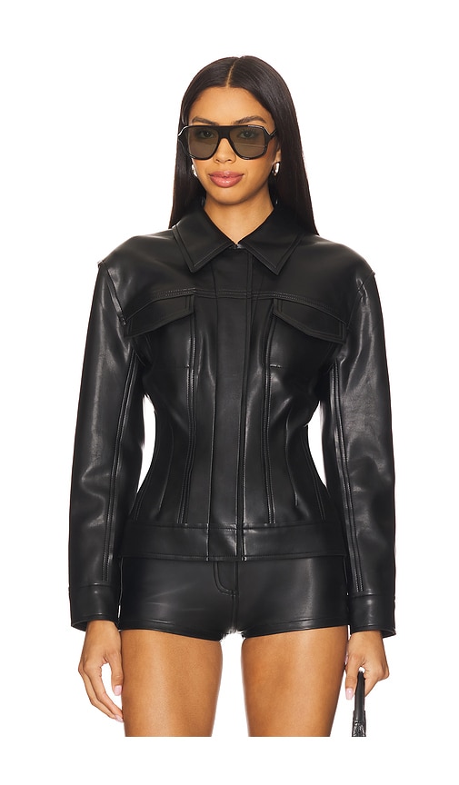 BLOUSON EN CUIR en . Taille L. Also en M, S, XS - Norma Kamali - Modalova