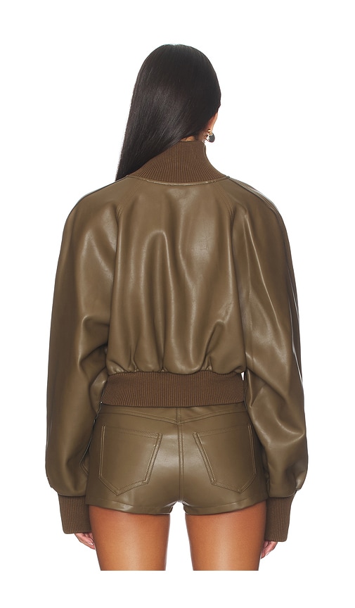  Norma Kamali Oversized Turtleneck Bomber Jacket To Waist In Dark Green. Size Xs. Also In Xxs, S, M, L, Xl. 