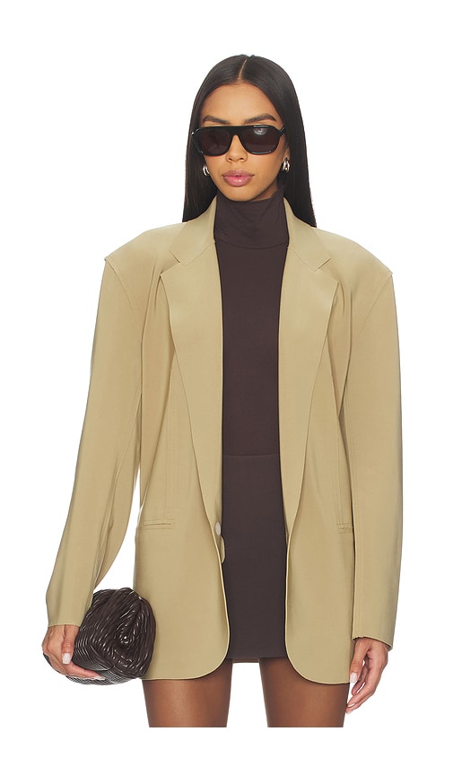 Norma Kamali Oversized Single Breasted Jacket In Multi