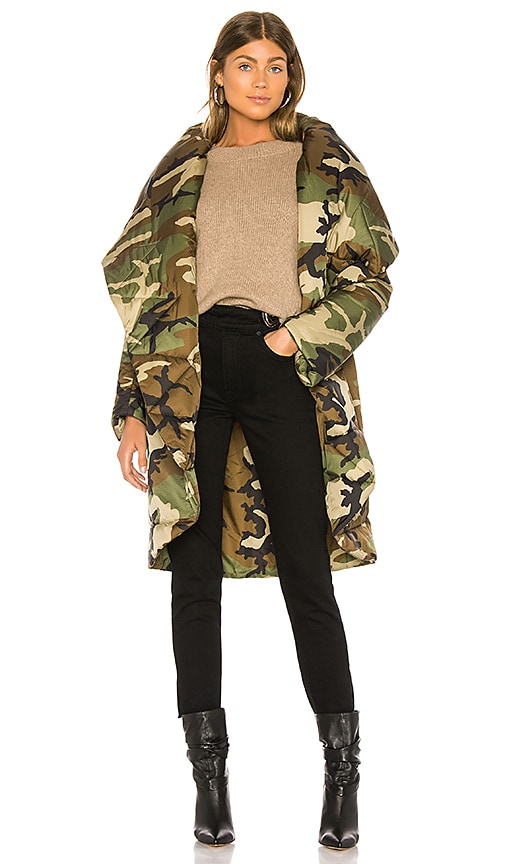 Norma kamali outlet camo coat