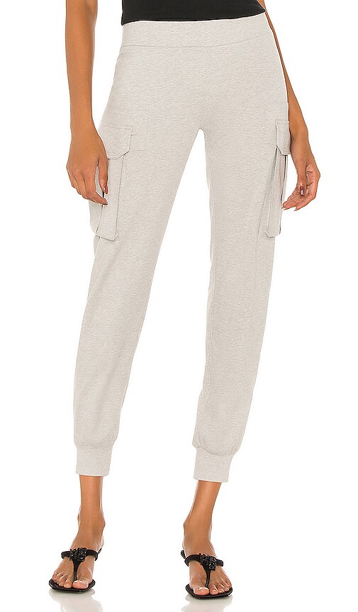 Norma Kamali Cargo Jog Pant in Grey