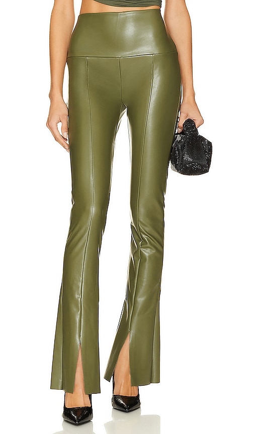 Commando Faux Leather Flared Pant in Black