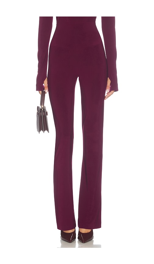X Lifestyle Boot Pant by Norma Kamali in Plum