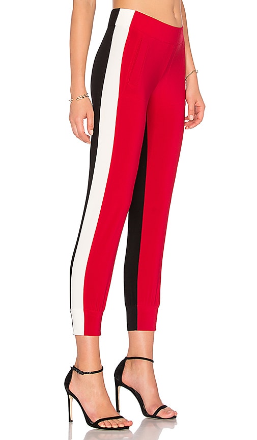 norma kamali side stripe jog pant
