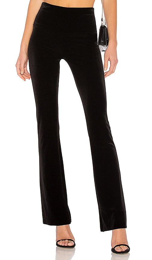 Beyond Yoga Heather Rib Practice High Waisted Pant in Black Heather