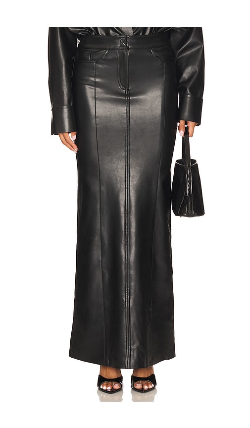 Norma Kamali Straight Jean Skirt To Floor In Black