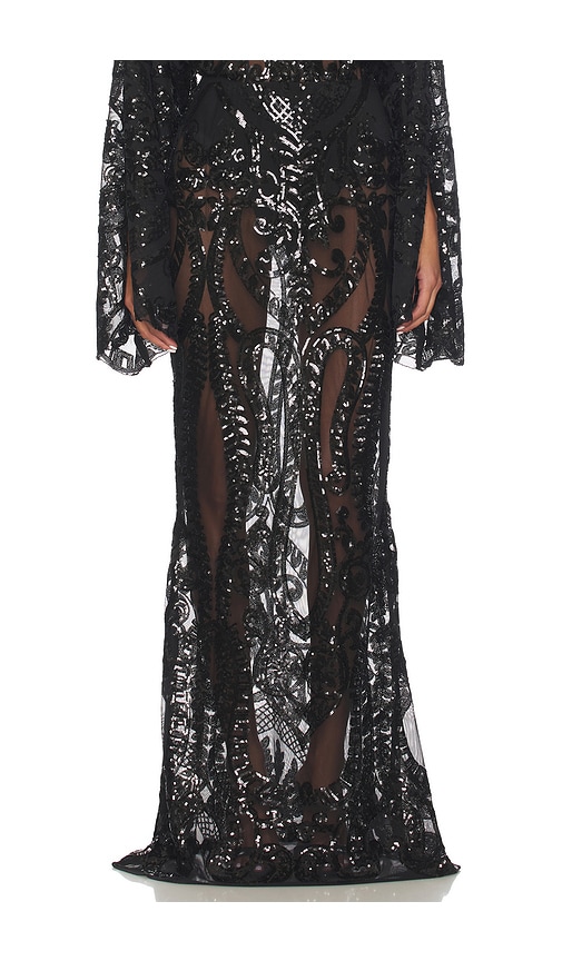 Norma Kamali Obie Long Skirt In Black