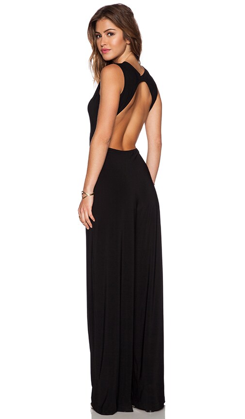 black open back jumpsuit