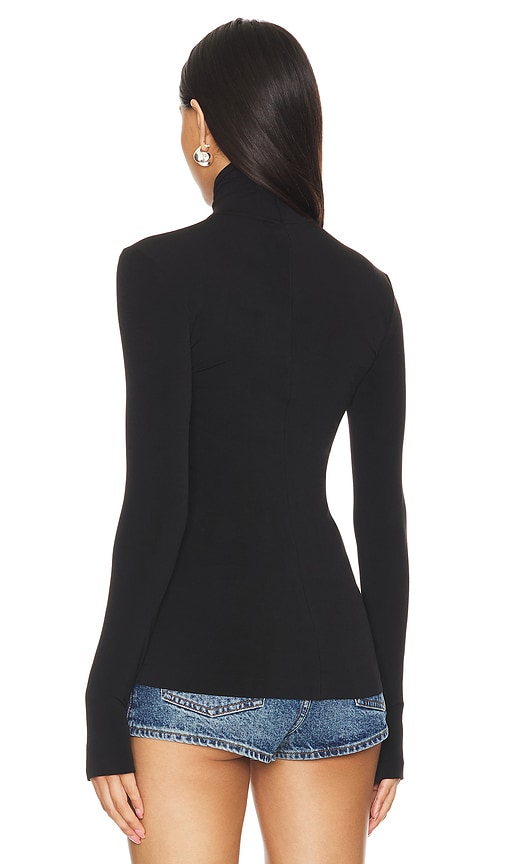  Norma Kamali Slim Fit Long Sleeve Turtleneck Top En Color Negro Talla L  (también En M, S, Xl, Xs, Xxs). 