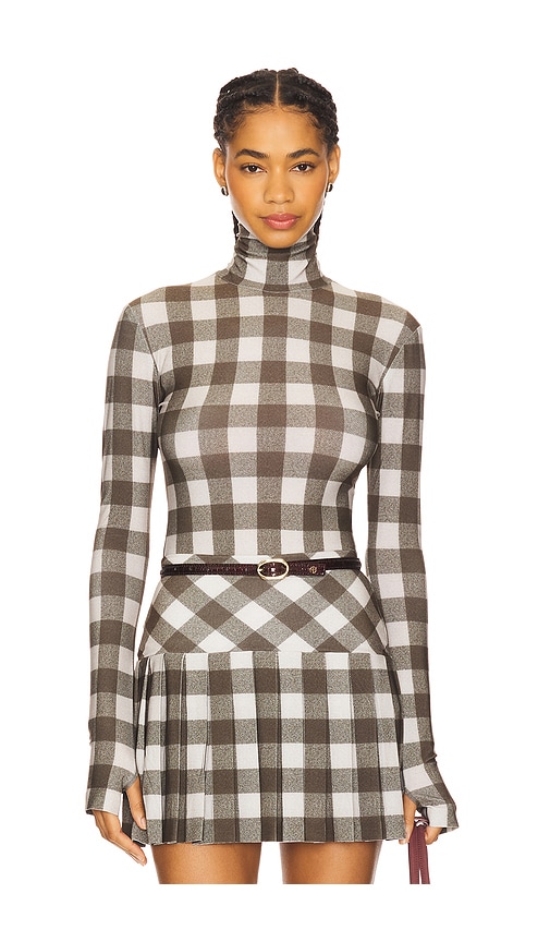 Norma Kamali Slim Fit Long Sleeve Turtleneck Top