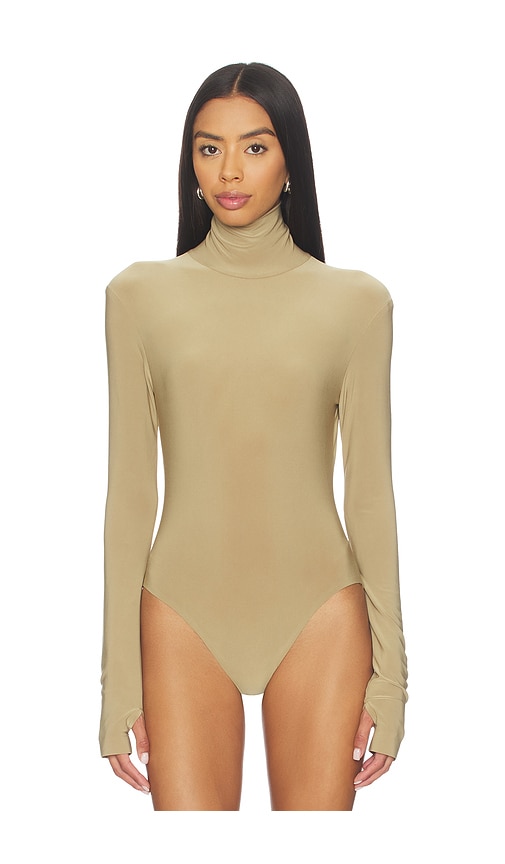  Norma Kamali Body De Manga Larga Con Cuello Tortuga En Color Bronce Talla L  (también En M, S, Xl, Xs, Xxs). 
