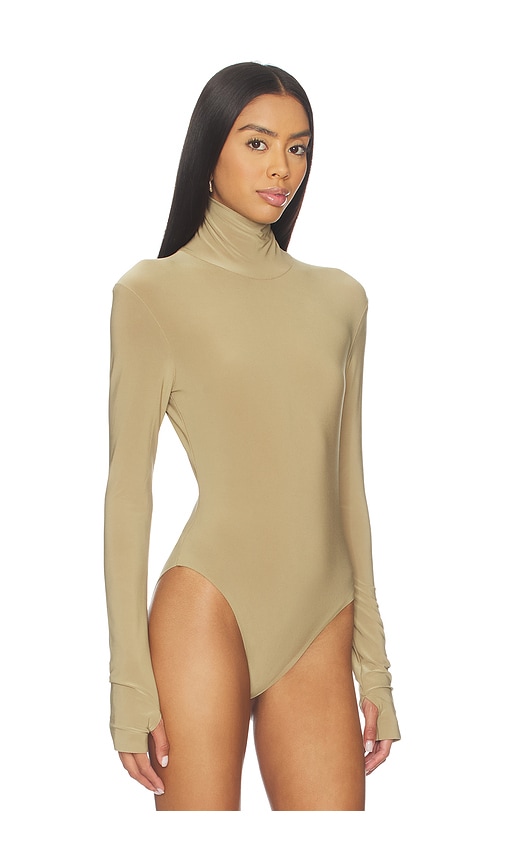 Norma Kamali Body De Manga Larga Con Cuello Tortuga En Color Bronce Talla L  (también En M, S, Xl, Xs, Xxs). 