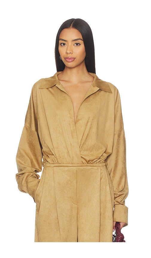 Norma Kamali Super Oversized Boyfriend Shirt Bodysuit