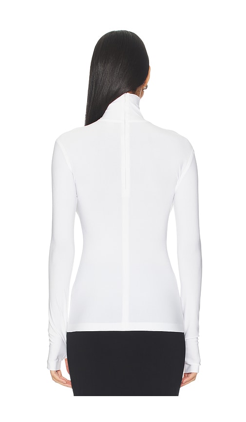  Norma Kamali Oberteil Slim Fit Long Sleeve Turtle In White. Größe S. Also In M, L. 
