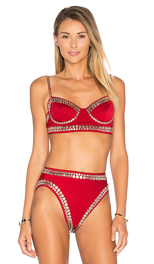 underwire red bikini