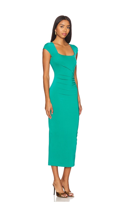 Shop Nookie Dare Cap Sleeve Midi Dress In Emerald